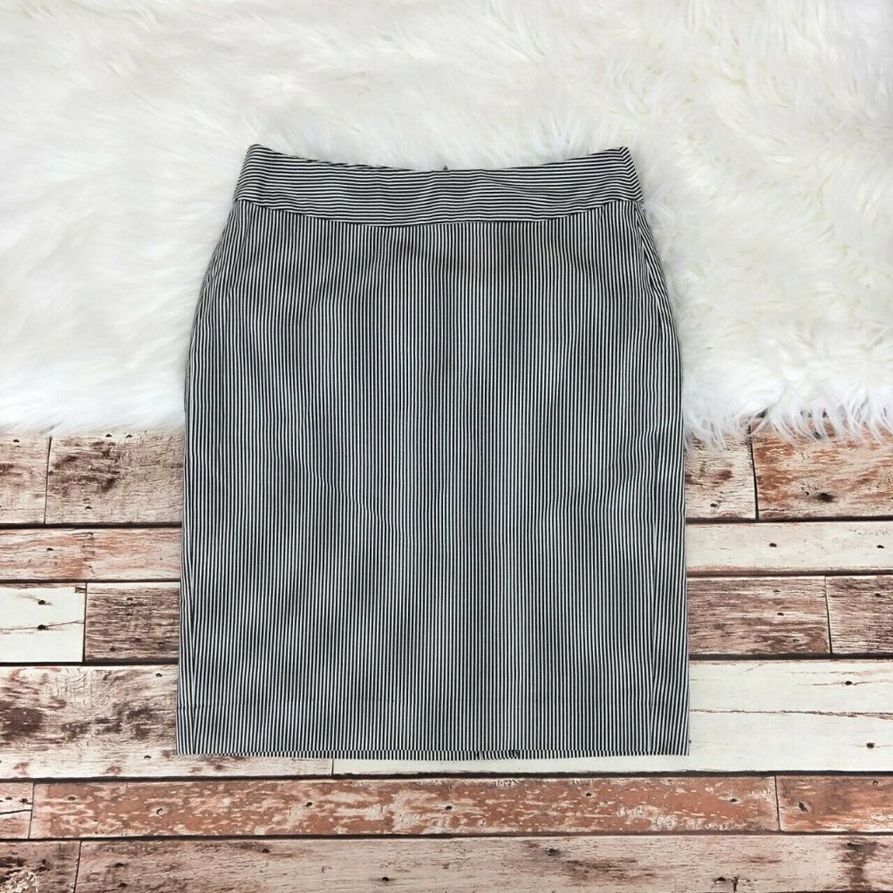 Banana Republic Striped Pencil Skirt Size 0 Cotton